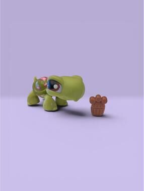 Littlest Pet Shop Turtle #7 LPS with Cookie Accessory